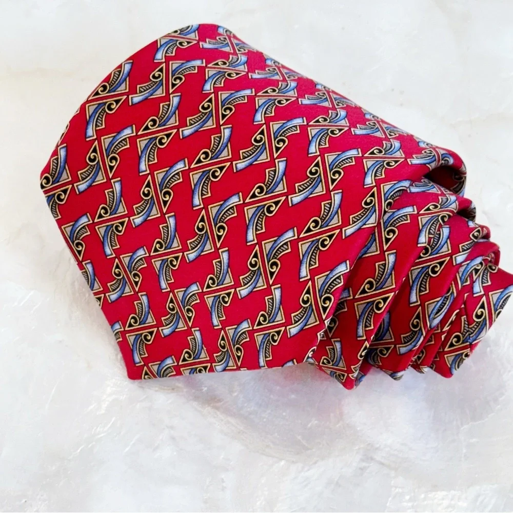 Robert Talbott Nordstrom Red Men’s Silk Tie Handsewn 56”